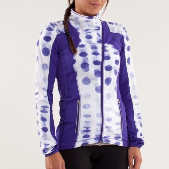 Lululemon Presta Packable Shirket Seaside Dot White / Bruised Berry Size 4 - Picture 15 of 15